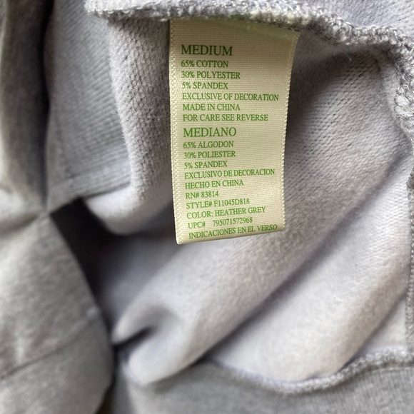 Green Tea Womens Medium Gray Girl Power Split Hem Graphic Sweater Sweatshirt - Picture 6 of 9